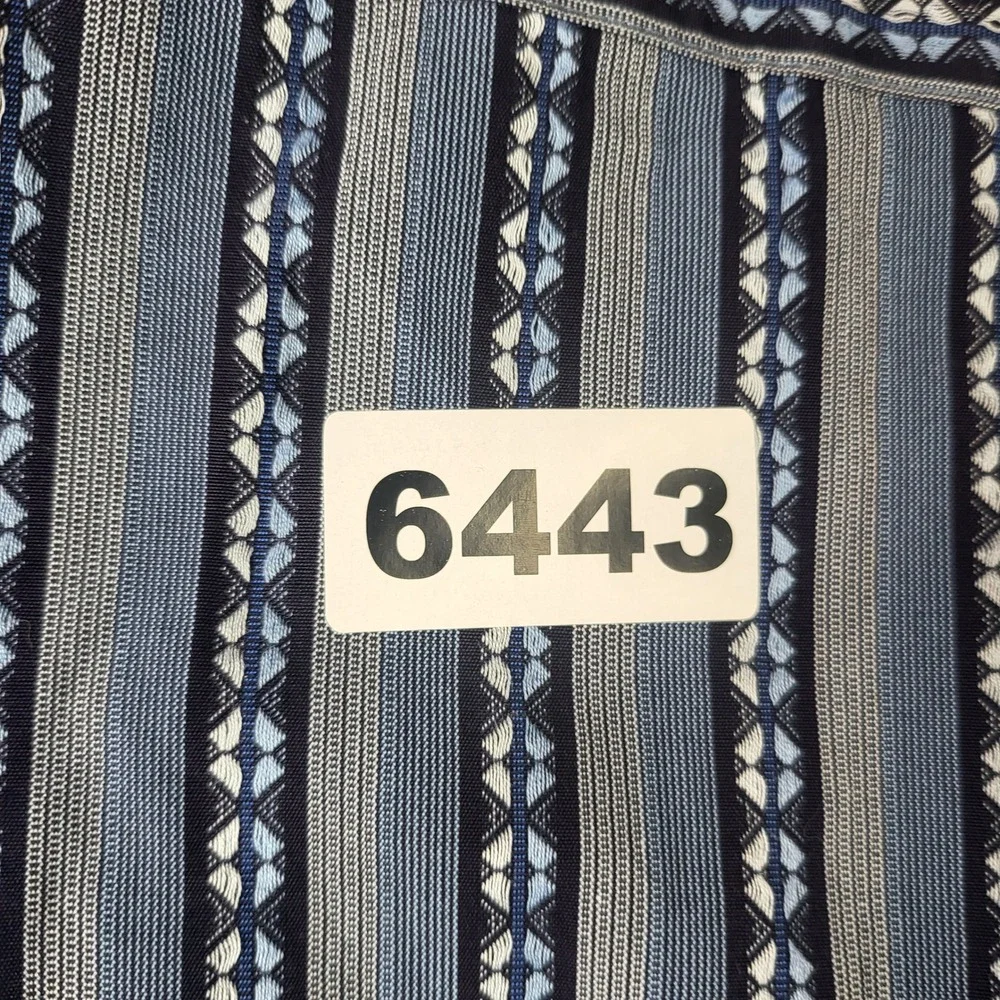 Faconnable Jeans Shirt Mens L Blue Striped Cotton Long Sleeve Button Down 6443